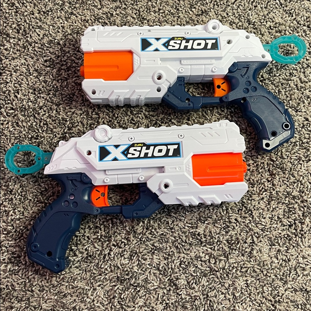 Two pack (nerf dart compatible ) X-Shot Turbo Blasters